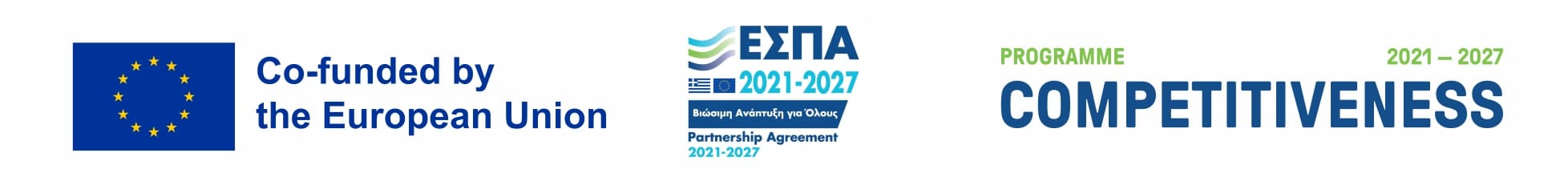 Co-funded by the European Union. ESPA 2021-2027 Partnership Agreement, Sustainable Development for All. Programme Competitiveness 2021-2027.
